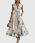 Siena™ - Elegant Pleated Maxi Dress