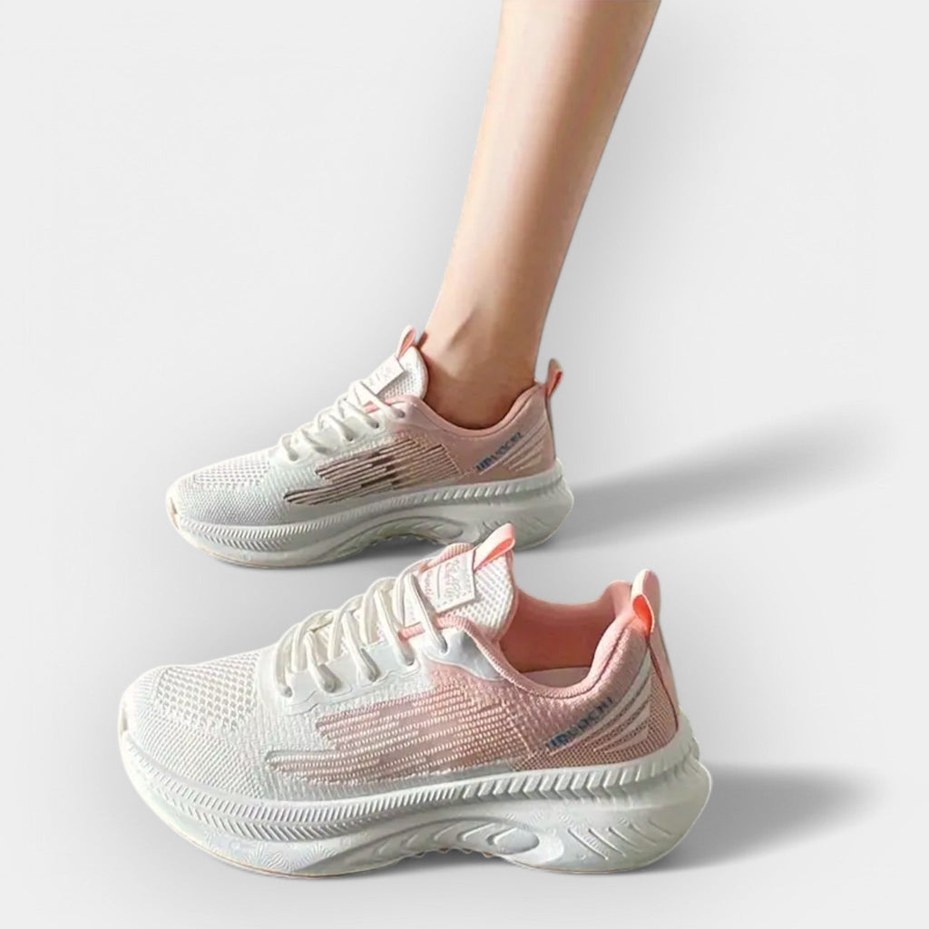Women's lightweight anatomic sports trainers with ergonomic support sole