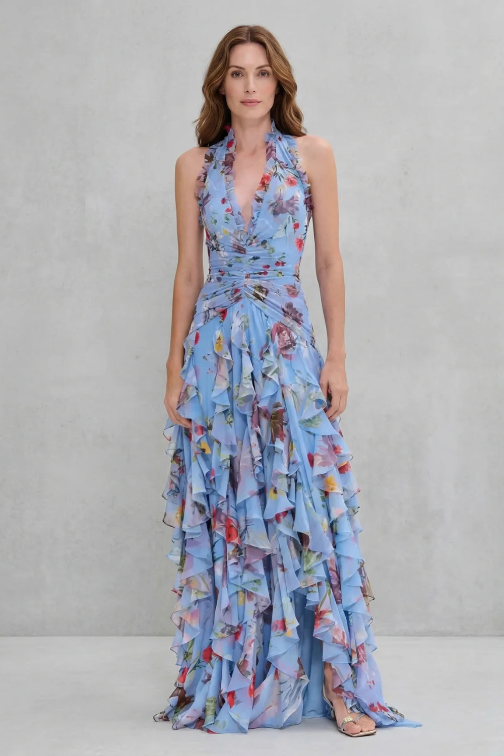 Bella | Long dress with halter neck