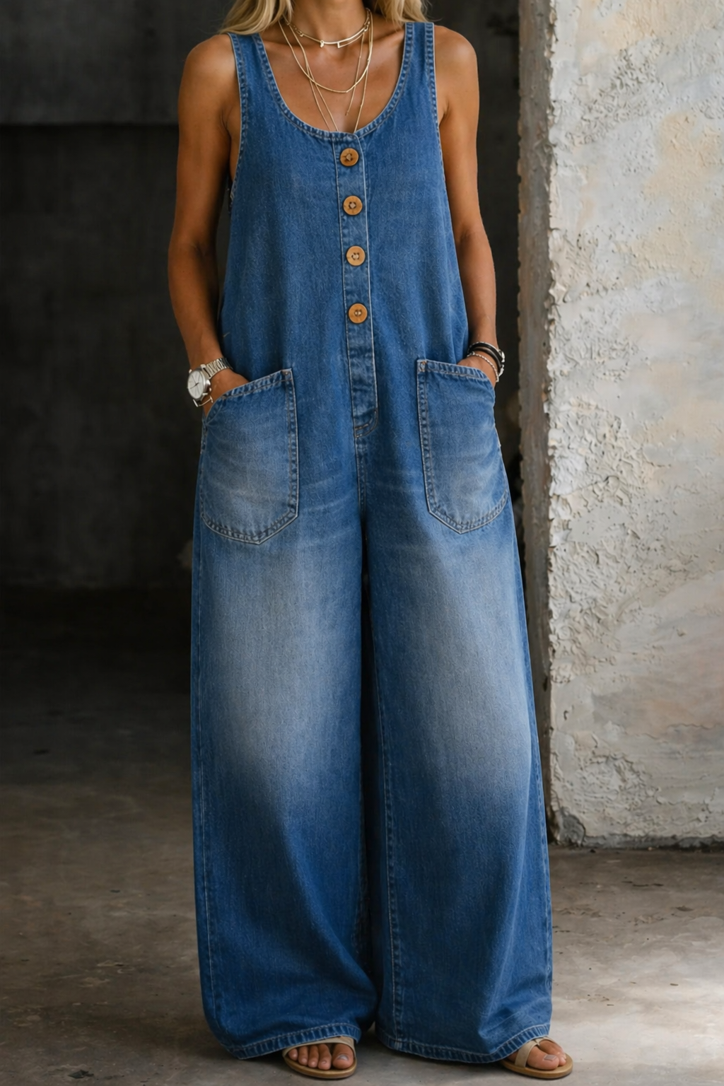 Saylor | Tute in Denim di Cotone Lavato Vintage
