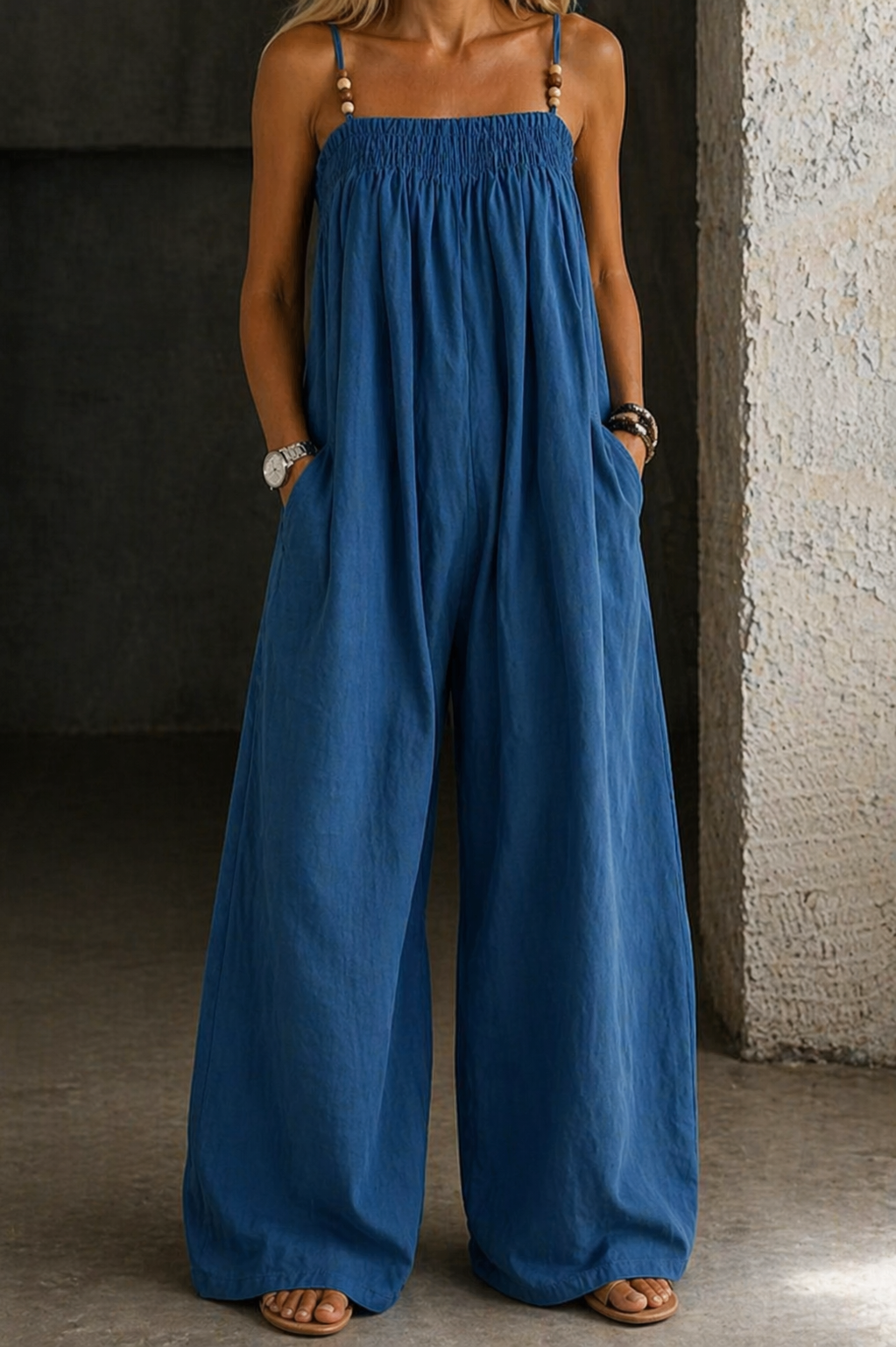 Madison | Wide Leg Denim Jumpsuit