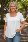 Colleen | Pleated Comfort Top - Everyday confidence