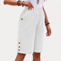 Tailored high-waist women's shorts in dark and neutral tones