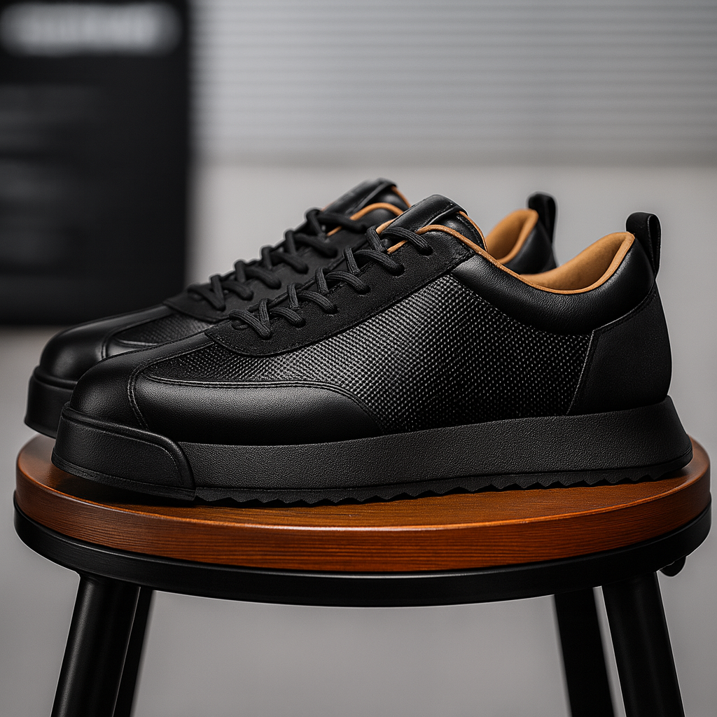 Men's brown elegant lace-up boots with a smooth refined upper and cushioned sole