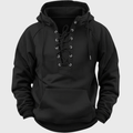 Men's premium hoodie in grey with a warm soft inner lining and practical hood