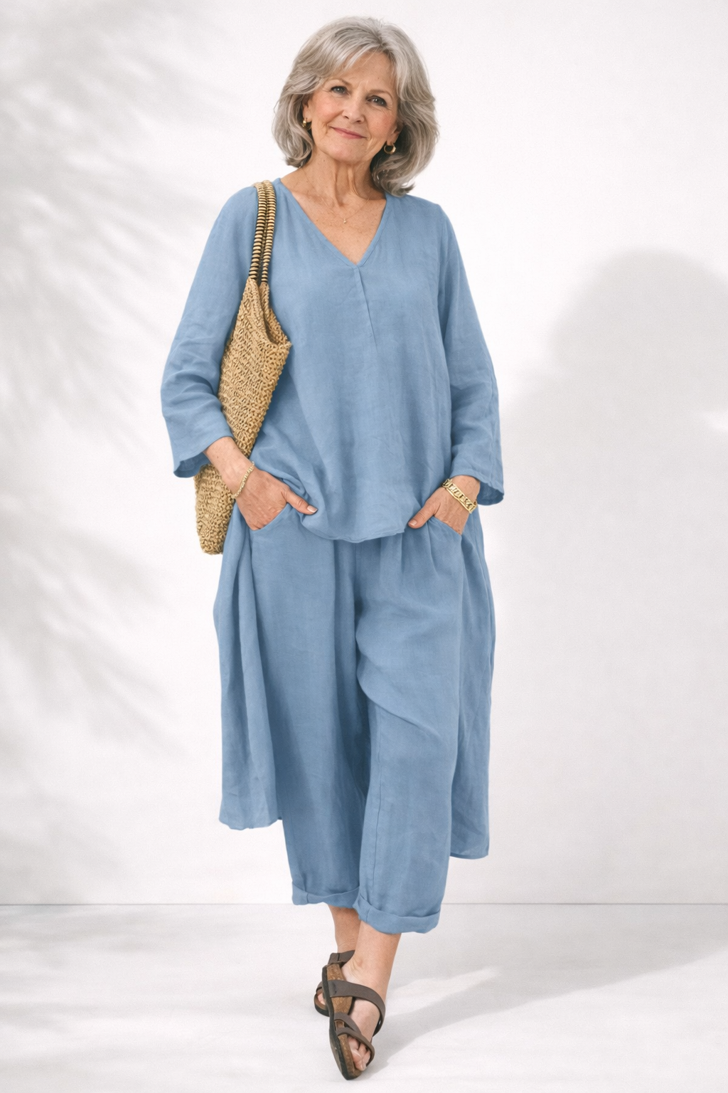ADRIENA™ | Elegant Two-Piece Set with V-Neck
