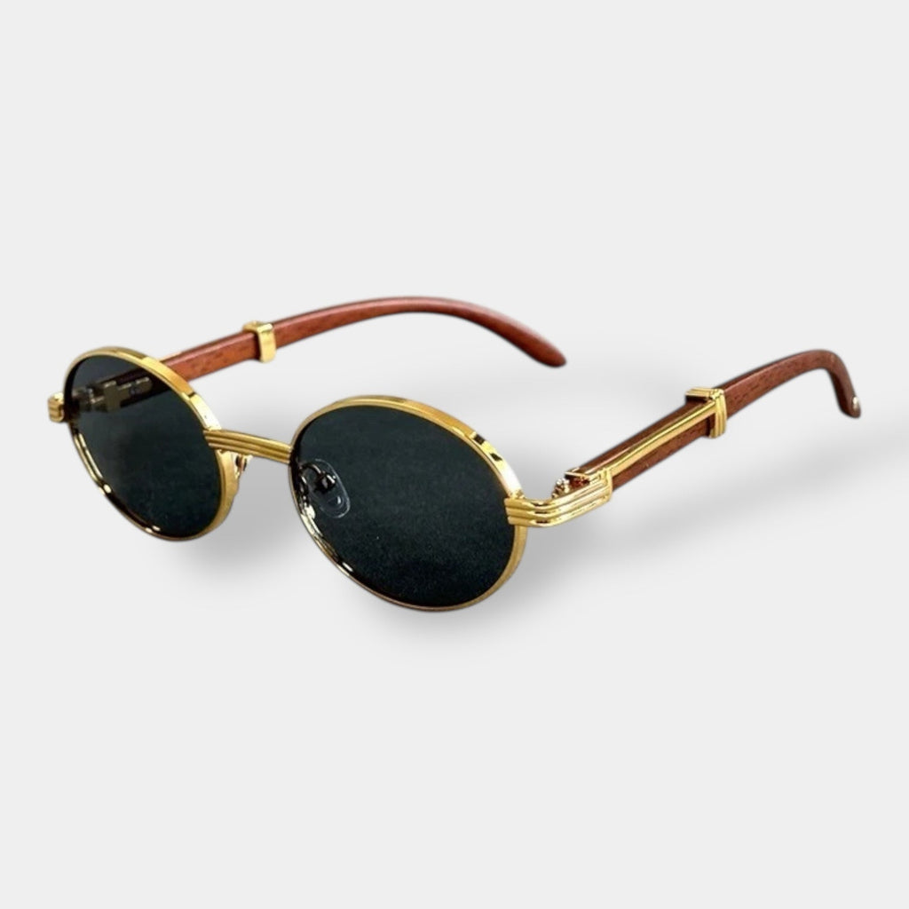 Round heritage sunglasses with a slim metal frame in a classic vintage silhouette