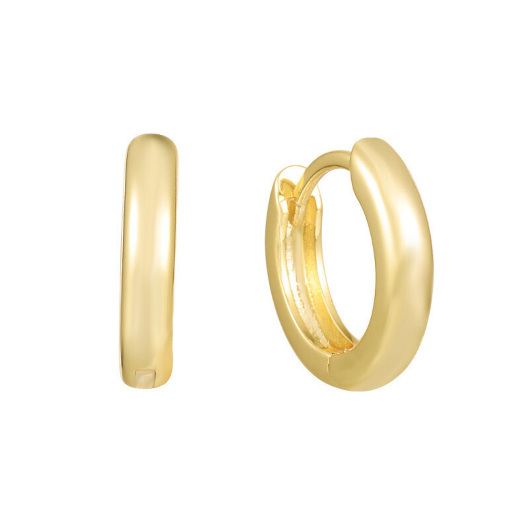 Gold statement drop earrings with polished elegant finish