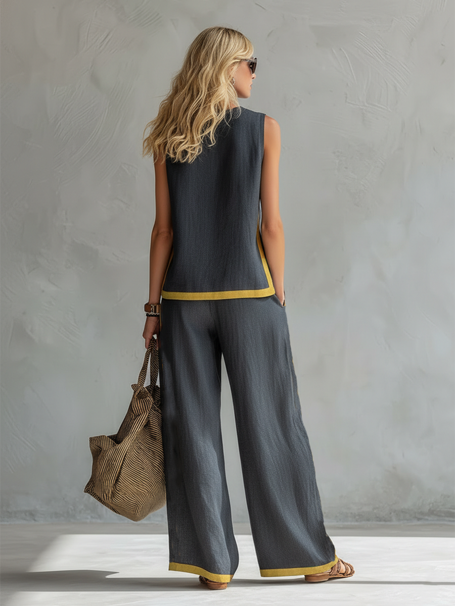 LEILA™ | Elegant Cotton & Linen Suit
