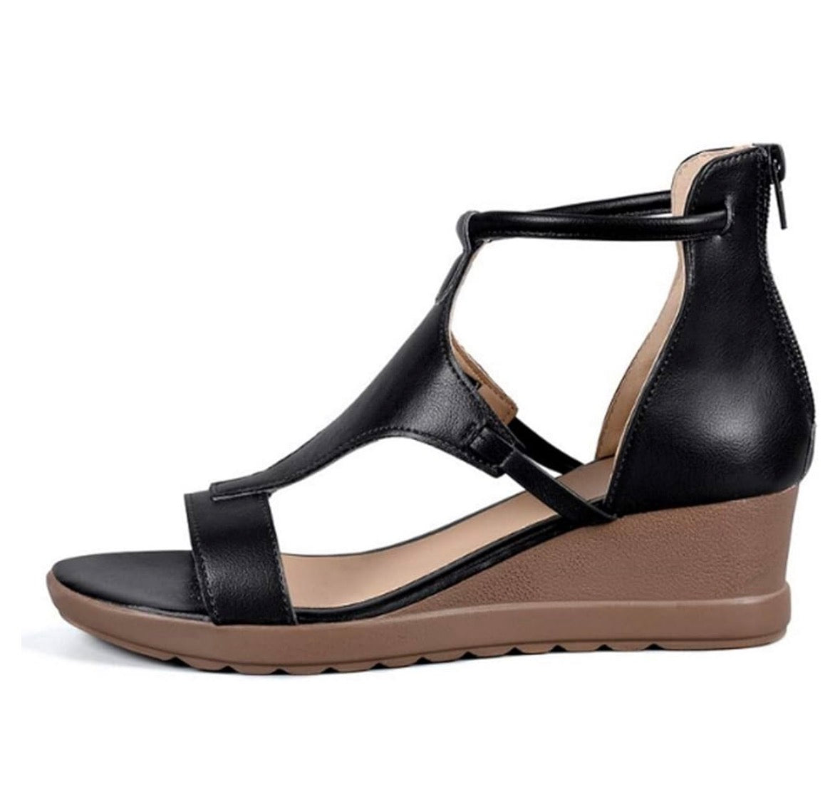 Women's crossover strap sandals with a back strap in neutral and bold colourways