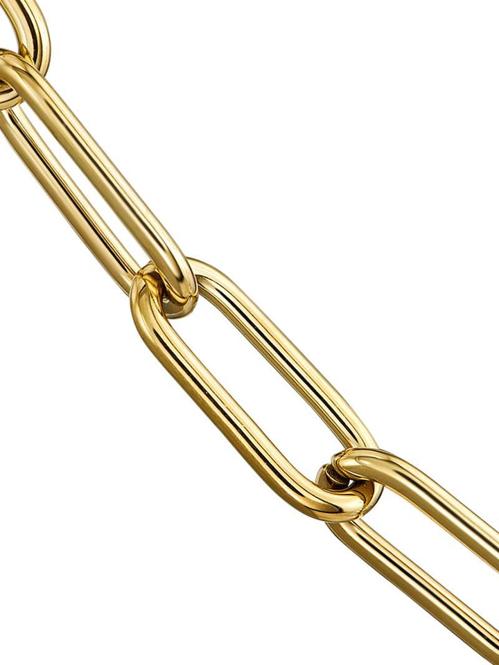 Gold-plated bicycle charm pendant necklace on a white background