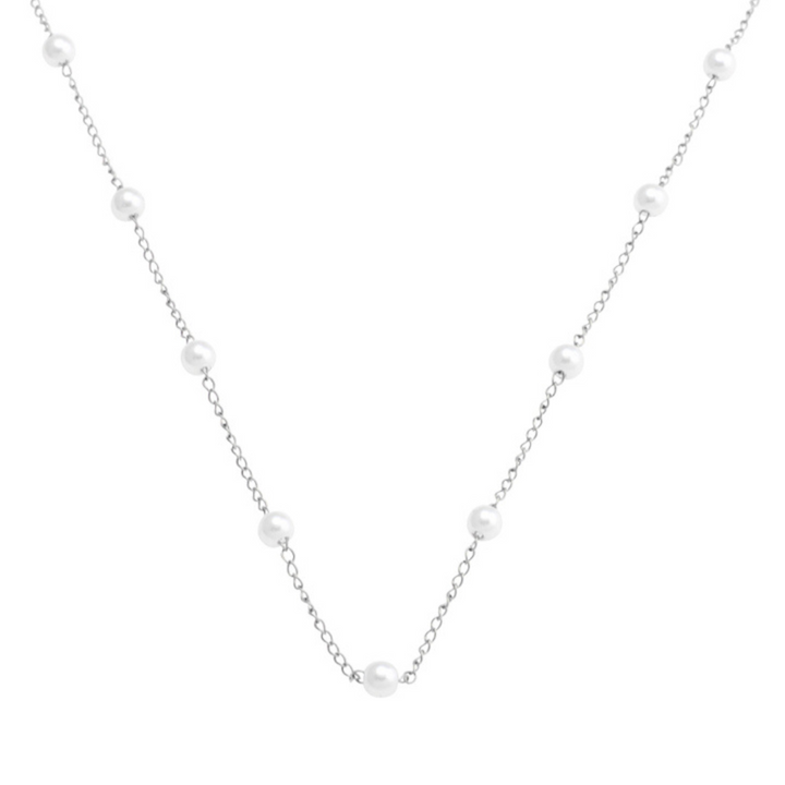 Gold initial letter pendant necklace on fine polished chain