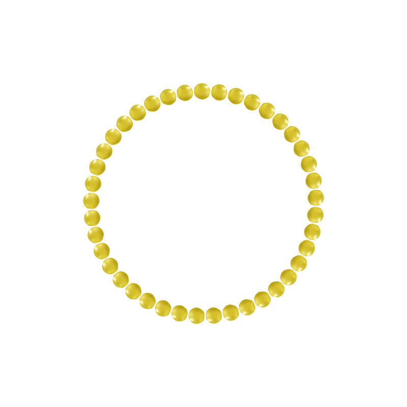 Gold beaded bracelet with smooth lustrous finish