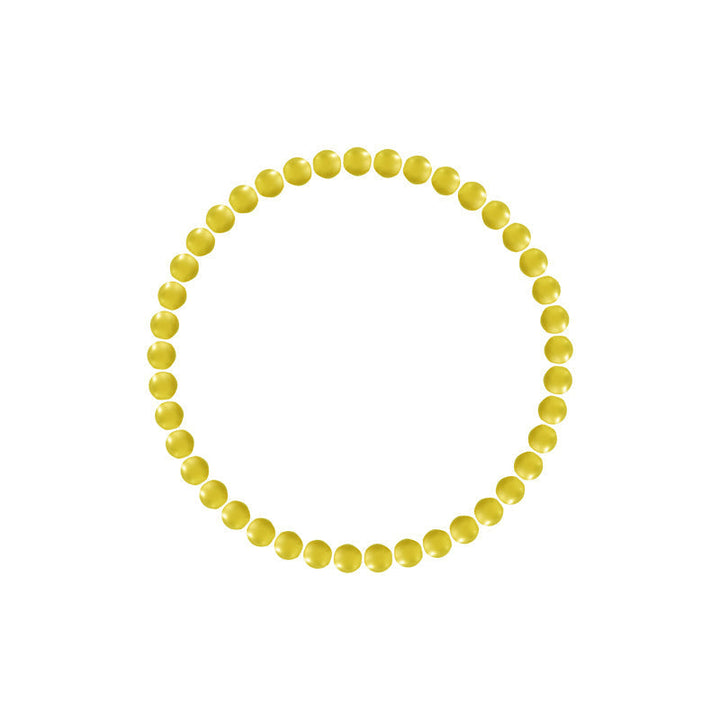 Gold beaded bracelet with smooth lustrous finish