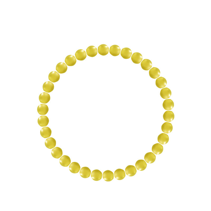 Gold beaded bracelet with smooth lustrous finish