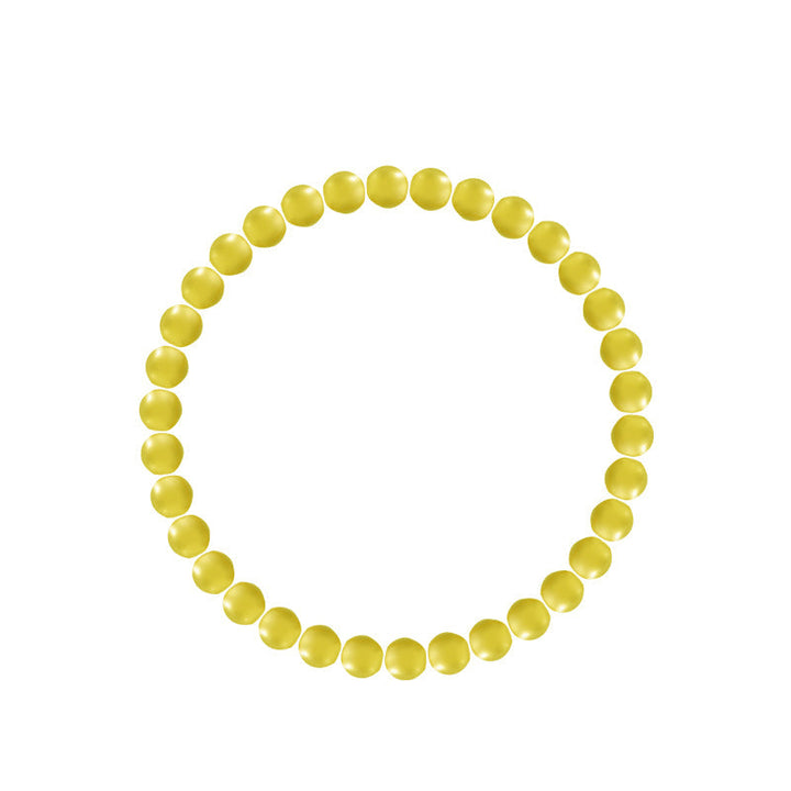 Gold beaded bracelet with smooth lustrous finish
