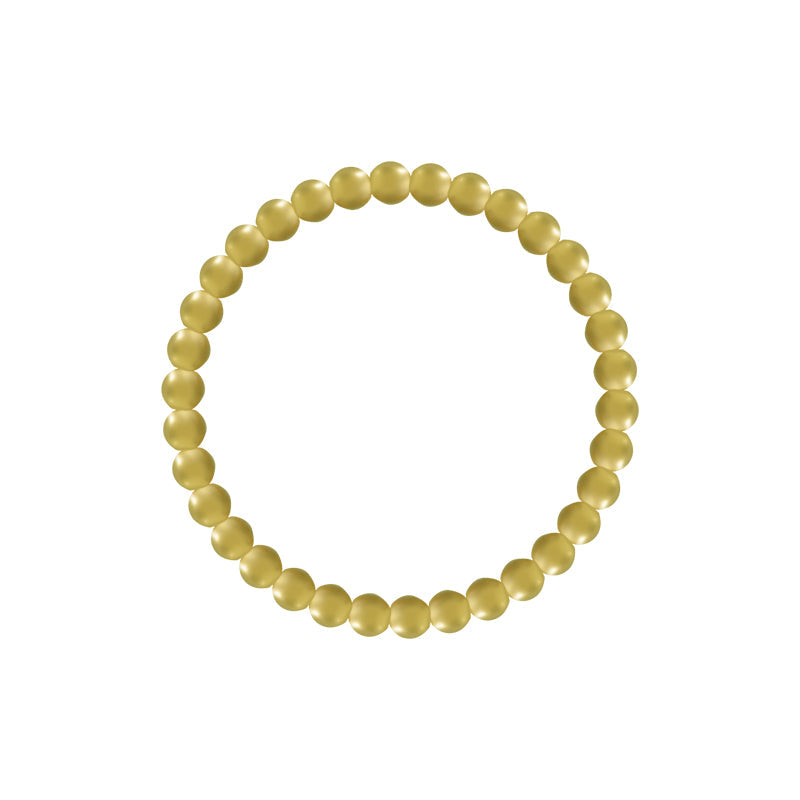 Gold beaded bracelet with smooth lustrous finish