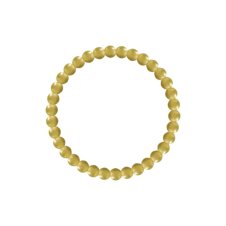 Gold beaded bracelet with smooth lustrous finish