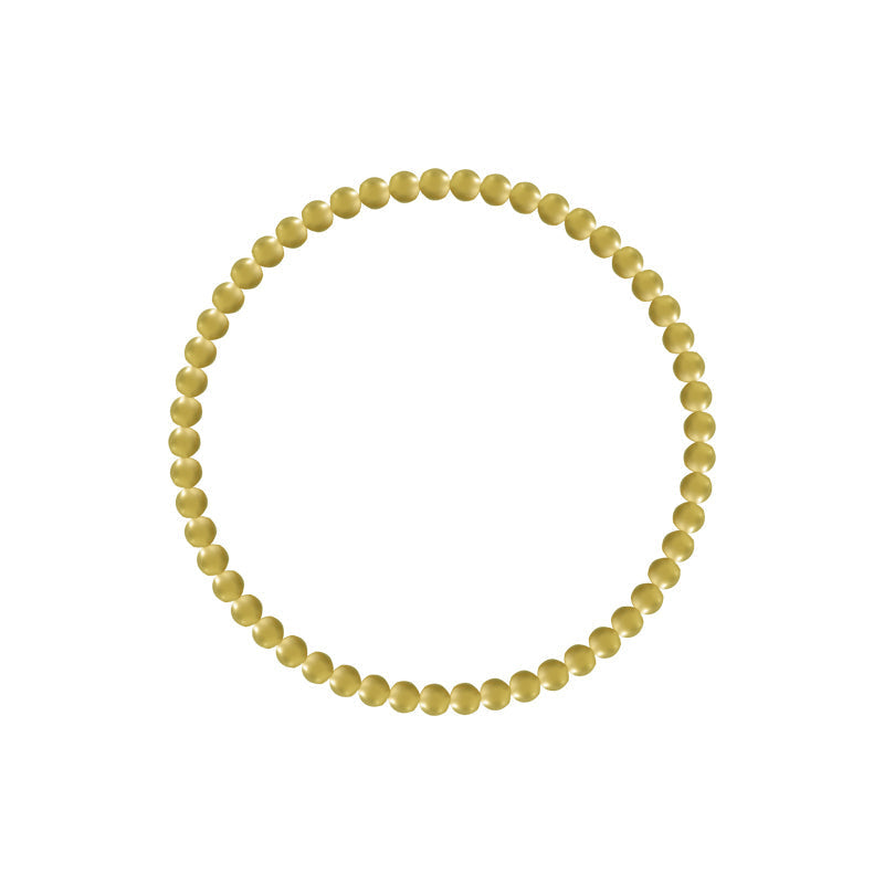 Gold beaded bracelet with smooth lustrous finish