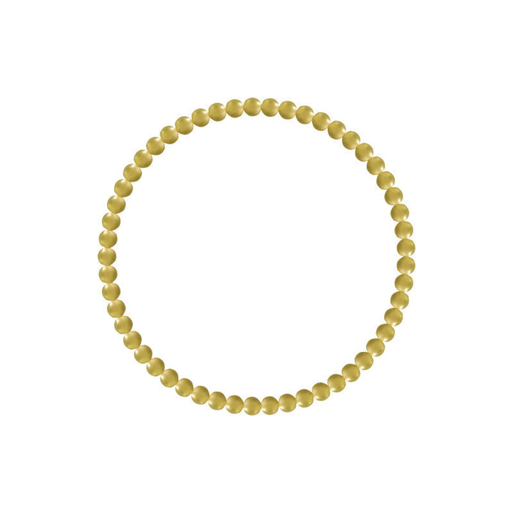 Gold beaded bracelet with smooth lustrous finish