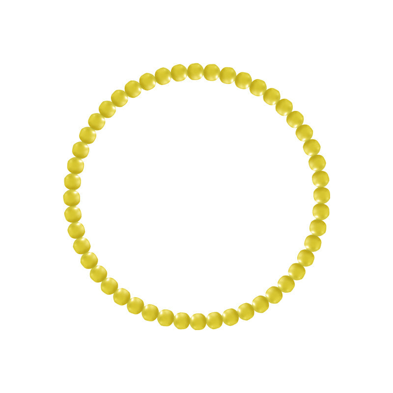 Gold beaded bracelet with smooth lustrous finish