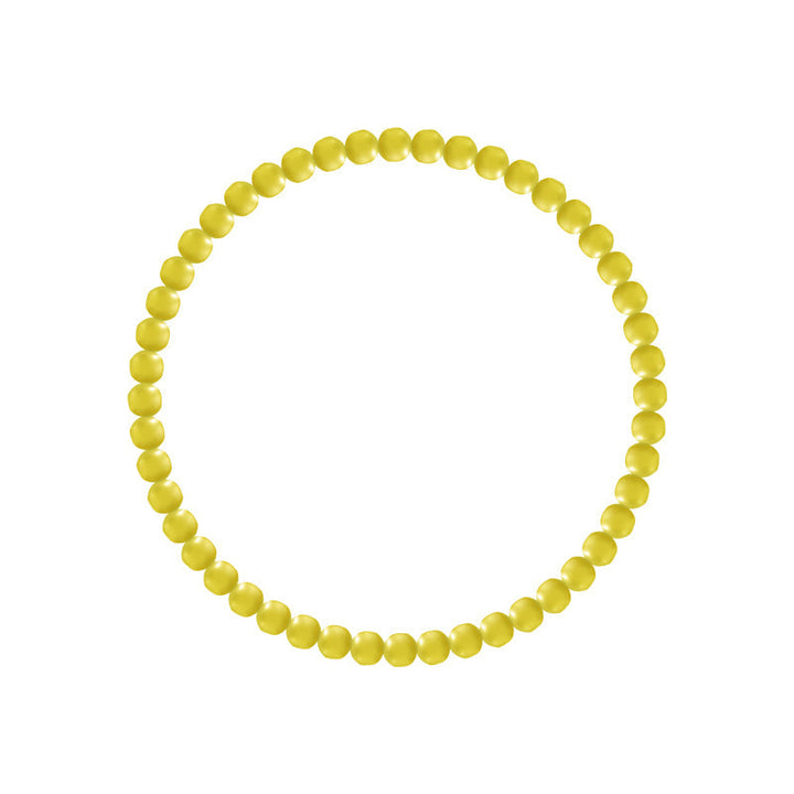 Gold beaded bracelet with smooth lustrous finish