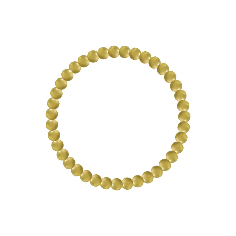 Gold beaded bracelet with smooth lustrous finish