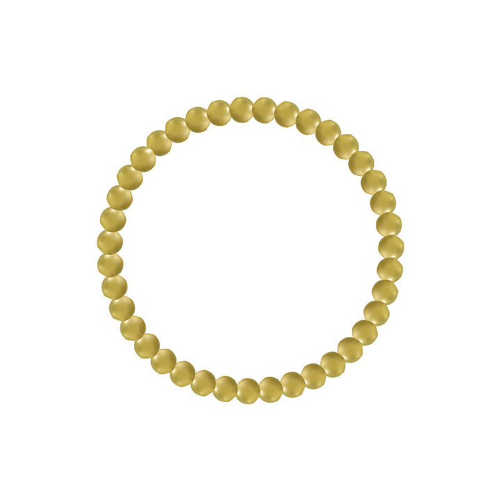 Gold beaded bracelet with smooth lustrous finish