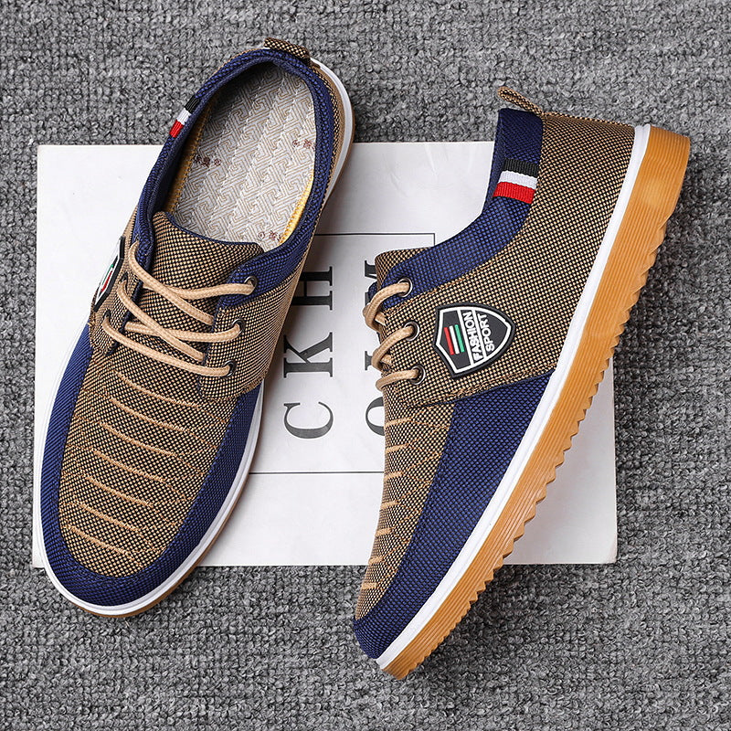 Men's navy premium orthopedic shoes with a sleek upper and cushioned structured sole