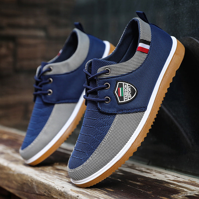 Men's navy premium orthopedic shoes with a sleek upper and cushioned structured sole