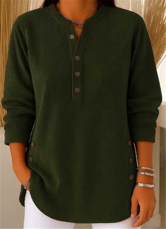 Textured button-front blouse in pink with a relaxed fit and refined finish