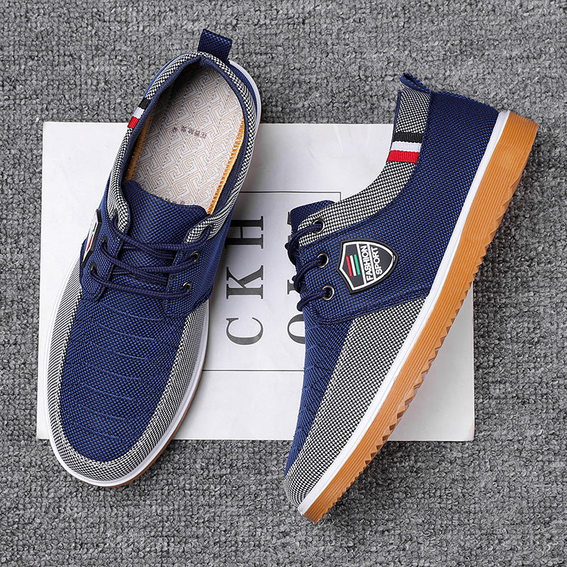 Men's navy premium orthopedic shoes with a sleek upper and cushioned structured sole
