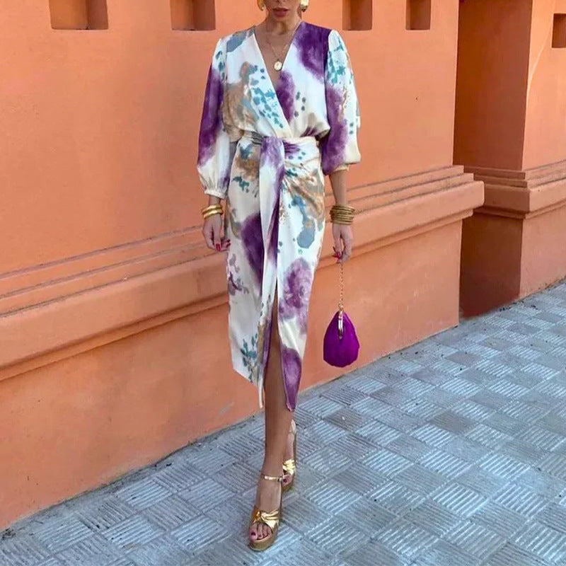 The Spark | Chic Midi Dress with Sophisticated Patterns