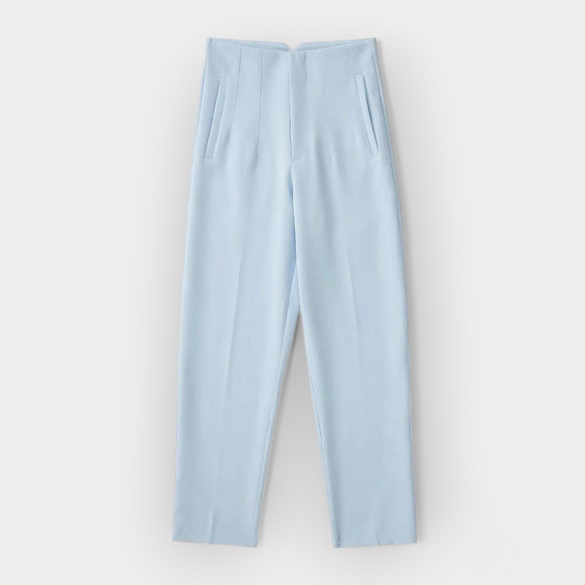 Women's elegant daytime trousers in cream with a smooth, fluid silhouette