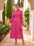 CLAIRE | Elegant Lace Maxi Dress with Long Sleeves