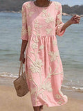 CALIRA | Casual Floral Print Dress