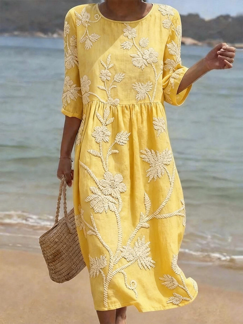 VARENA | Casual Floral Print Dress