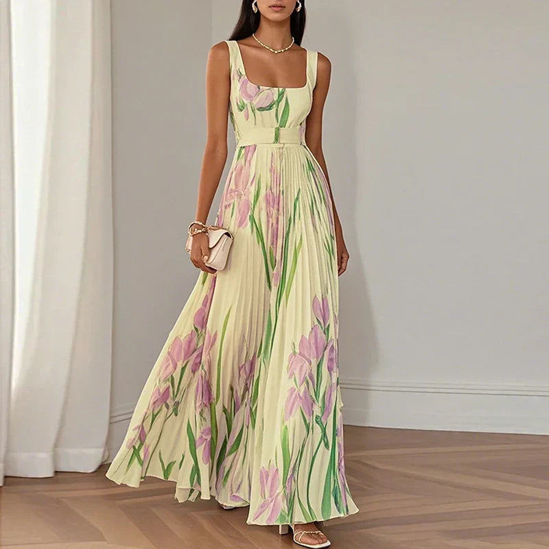 ORIAH™ | Floral A-Line Maxi Dress