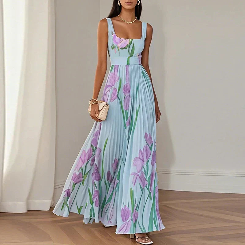 ORIAH™ | Floral A-Line Maxi Dress