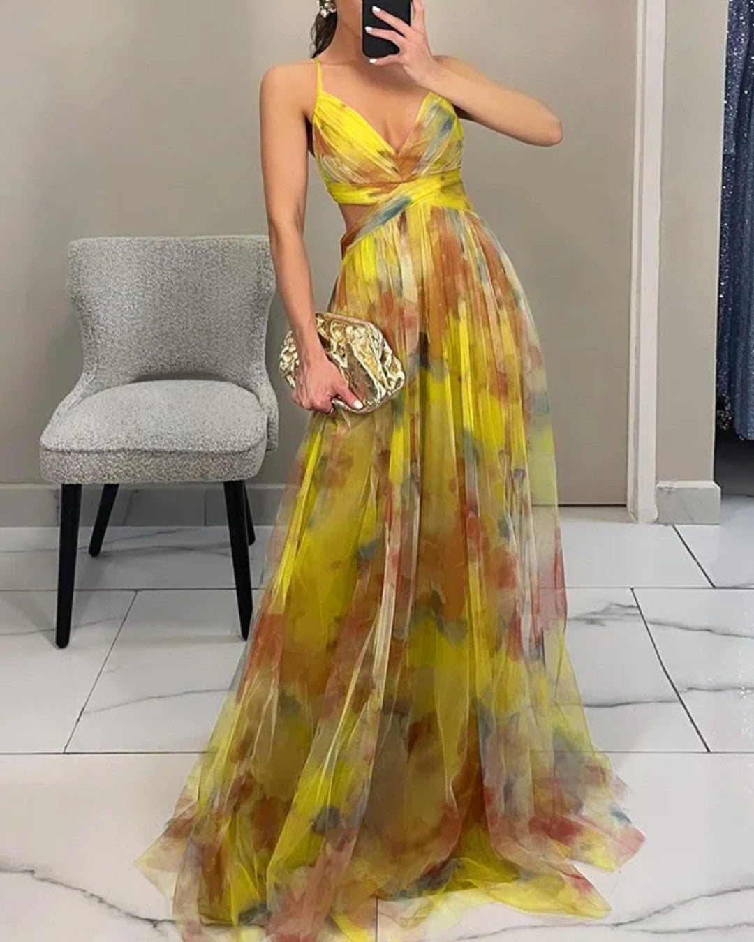 La Scintilla | Floral Elegance Maxi Dress