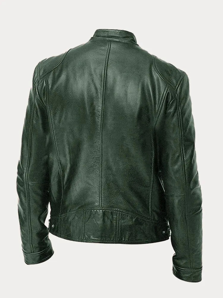 Men's signature smart jacket in black, white and khaki green with a clean, structured silhouette