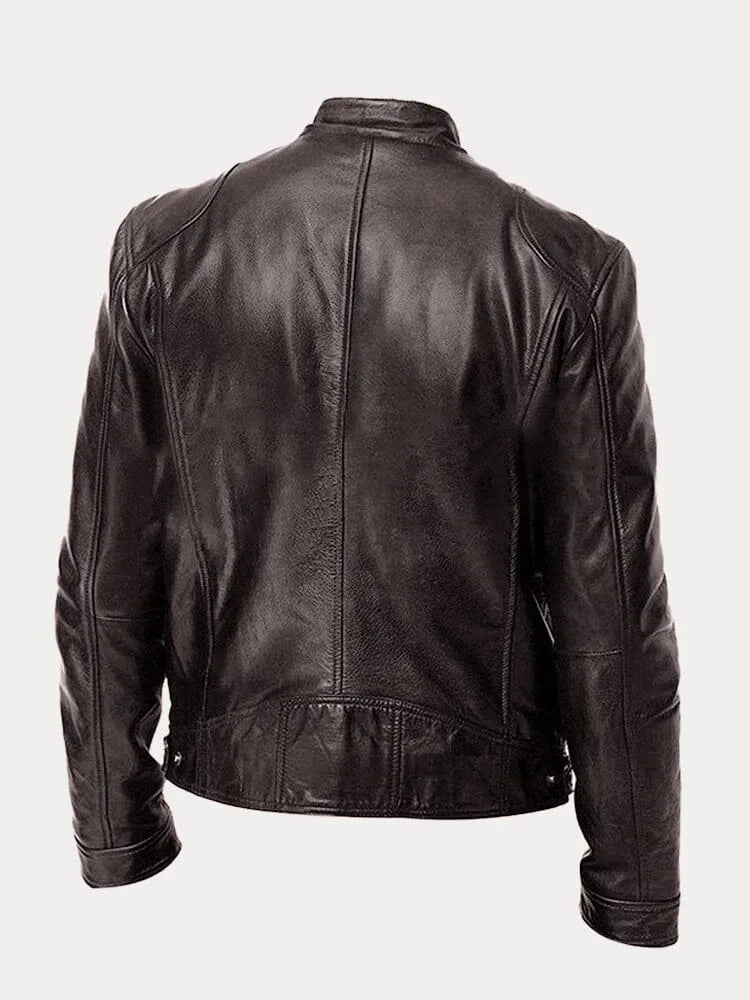 Men's signature smart jacket in black, white and khaki green with a clean, structured silhouette