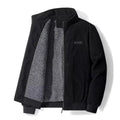 Men's lightweight lined jacket in dark green with a clean minimalist silhouette