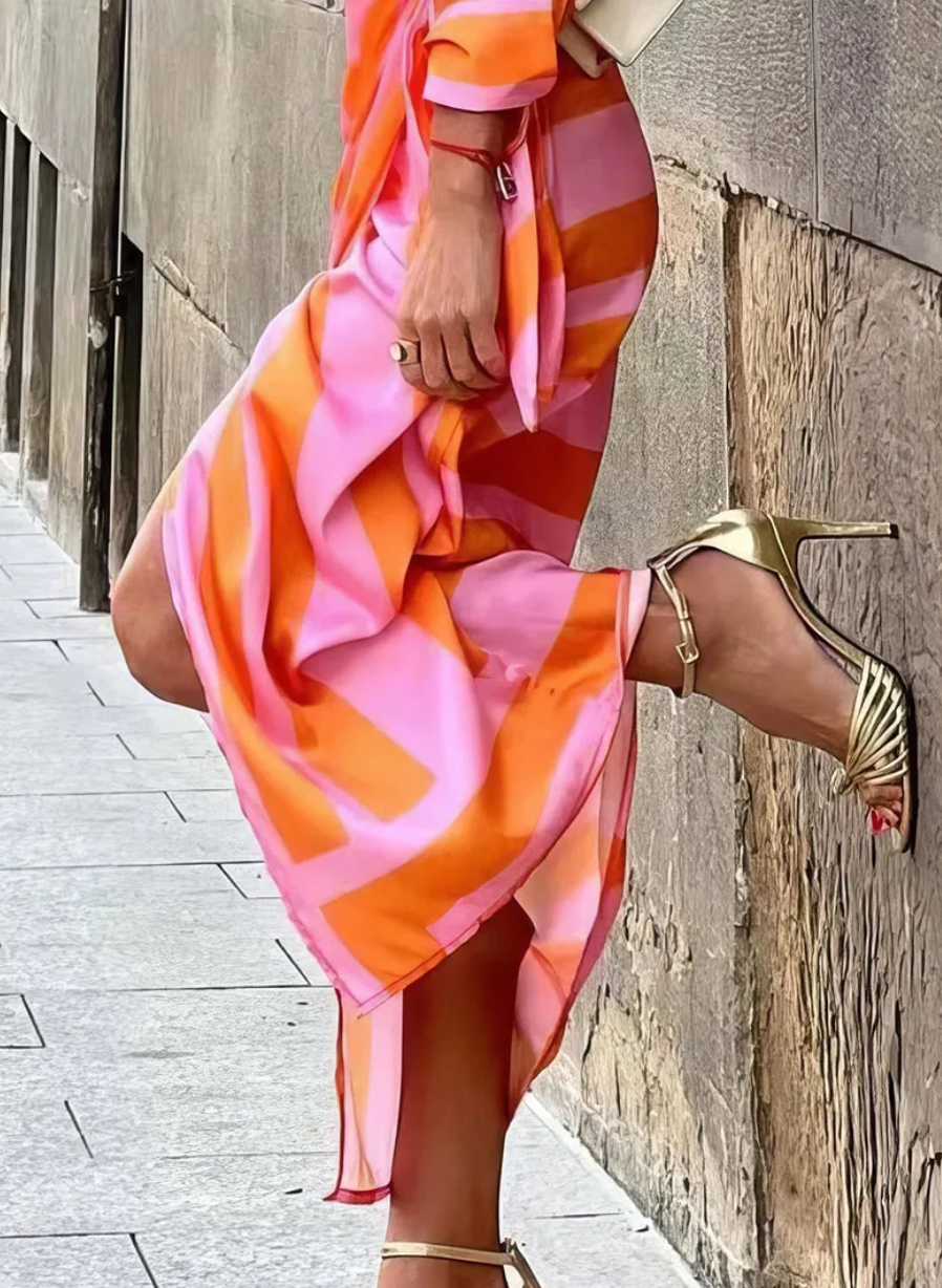 ELVINA™ | Printed Wrap Dress