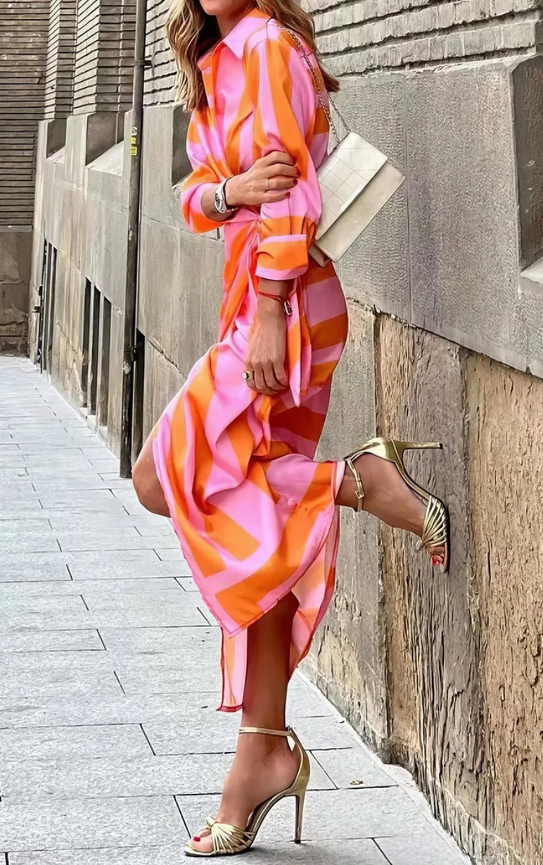 ELVINA™ | Printed Wrap Dress
