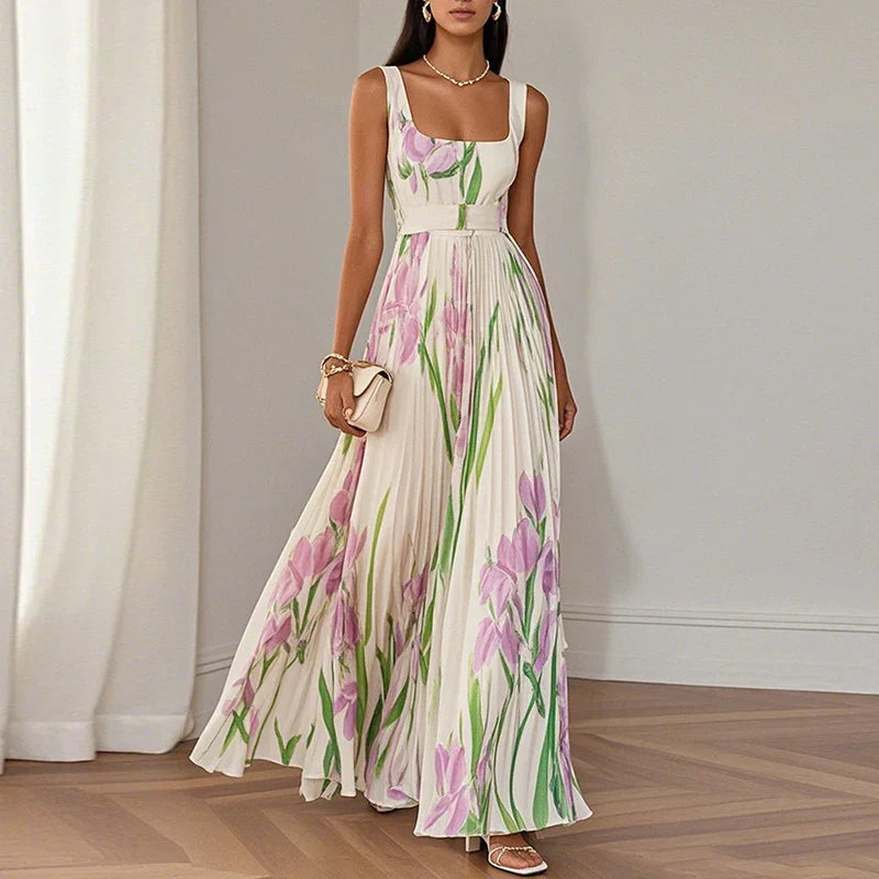 ORIAH™ | Floral A-Line Maxi Dress