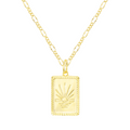 Gold radiant sun pendant necklace on fine polished chain