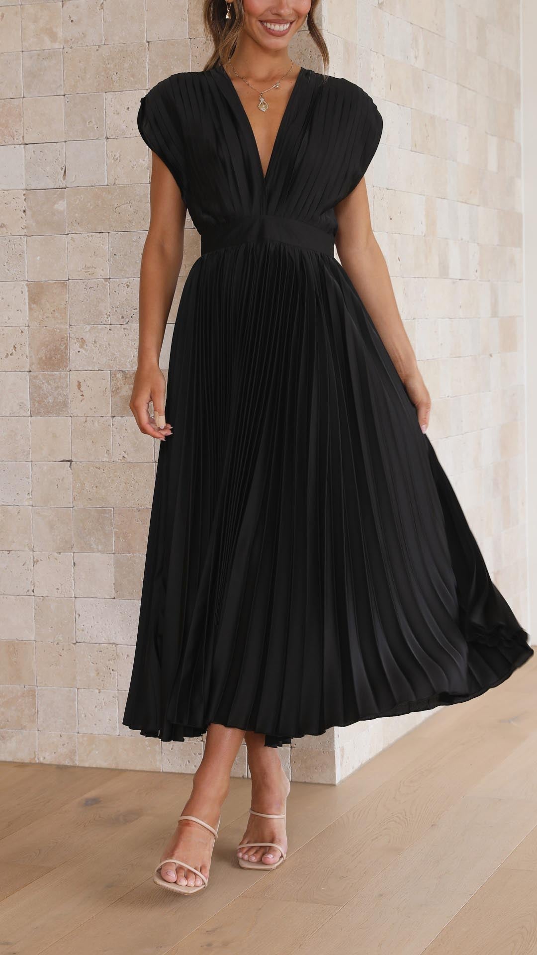 Radiant Elegance | Pleated Dress