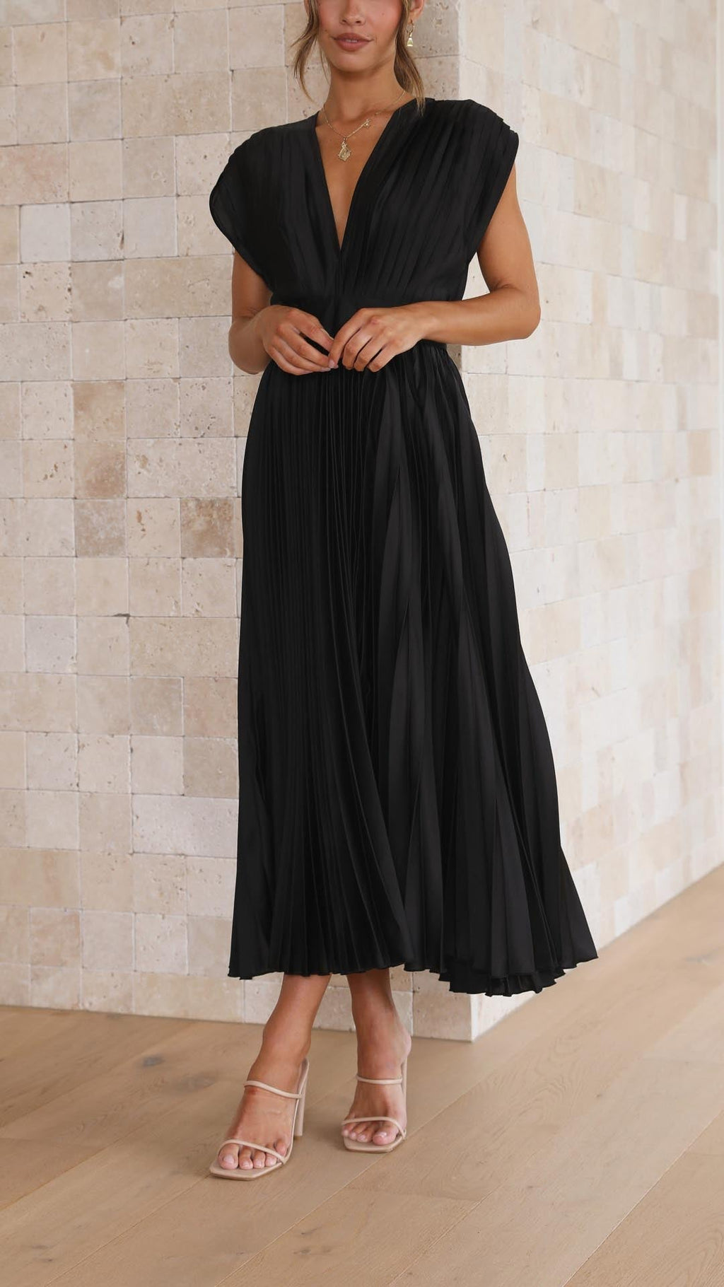 Radiant Elegance | Pleated Dress