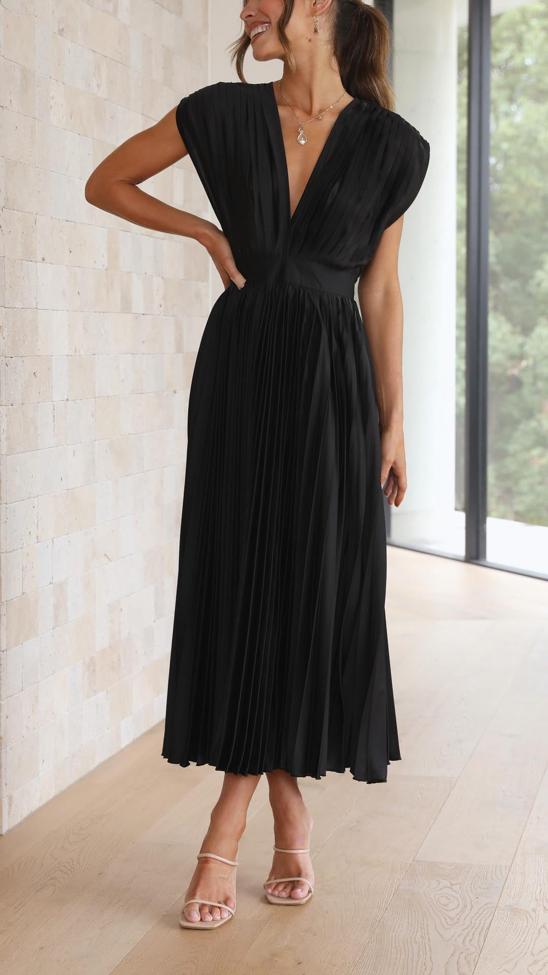 Radiant Elegance | Pleated Dress